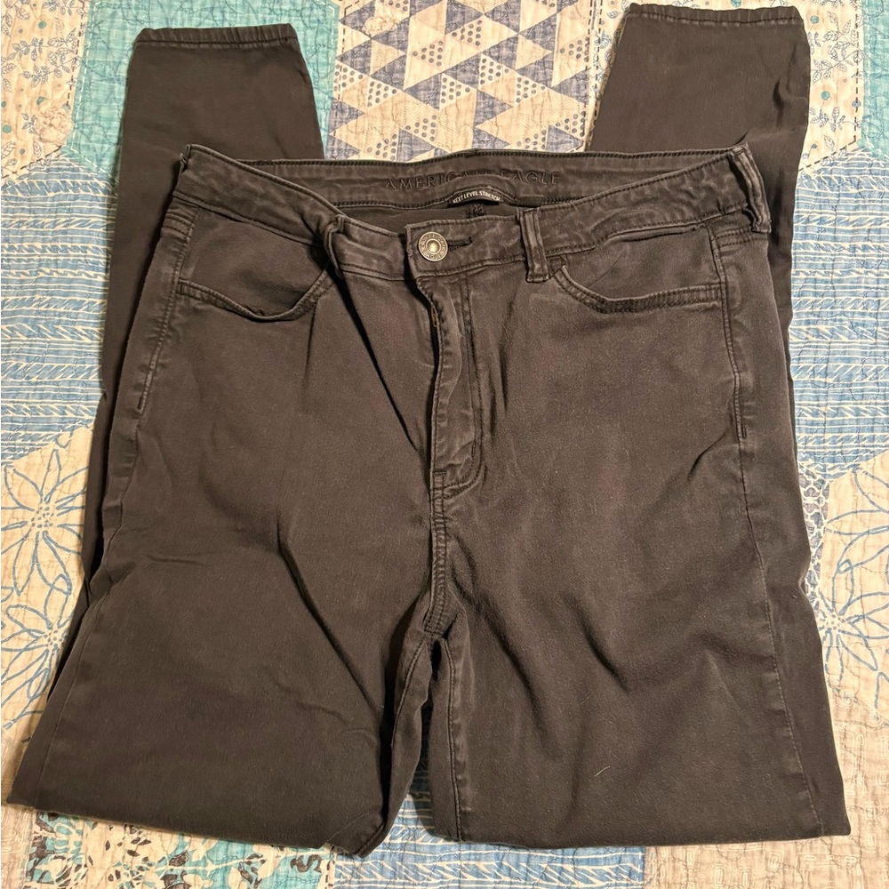 American Eagle Outfitters Dark Black Skinny Jeans